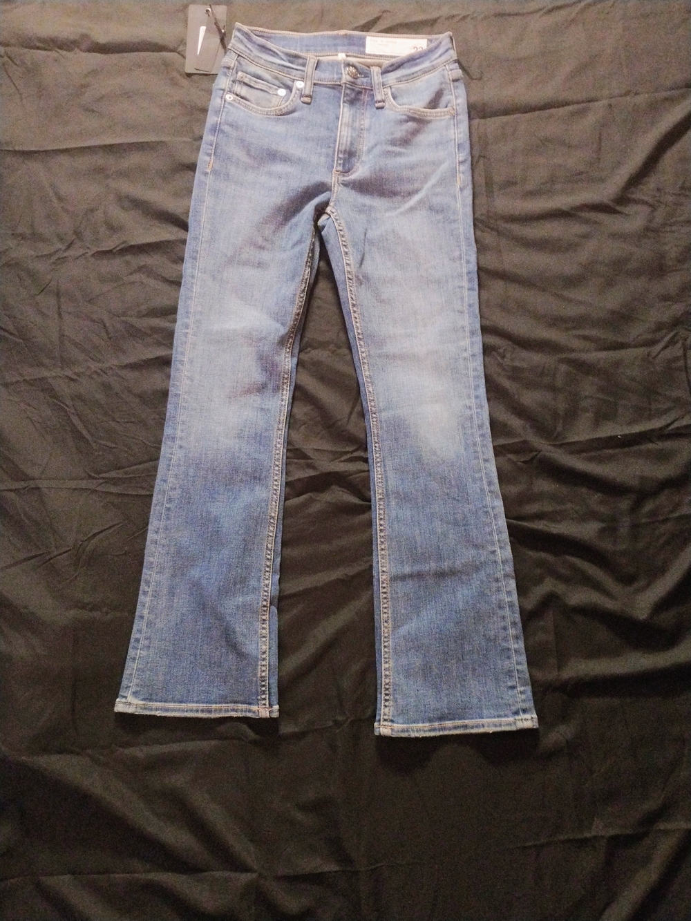 rag & bone Women's Light Blue Flare Jeans